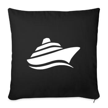 Minimalist Cruise Cruise Silhouette - Sofa pillowcase 17,3'' x 17,3'' (45 x 45 cm) - black - Front