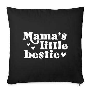 Mama’s Little Bestie Mignon Coeur Design pour les enfants - Housse de coussin décorative 45 x 45 cm - noir - Devant