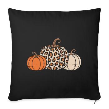 Pumpkins for Halloween - Sofa pillowcase 17,3'' x 17,3'' (45 x 45 cm) - black - Front