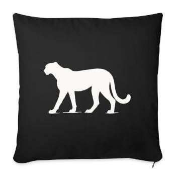 Cheetah animal - Sofa pillowcase 17,3'' x 17,3'' (45 x 45 cm) - black - Front