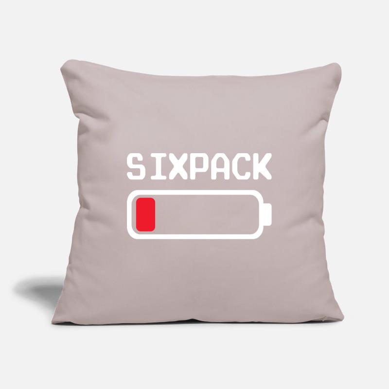 Six-pack – Fun outfit with a low battery Sofa pillowcase 17,3'' x 17,3'' (45 x 45 cm)