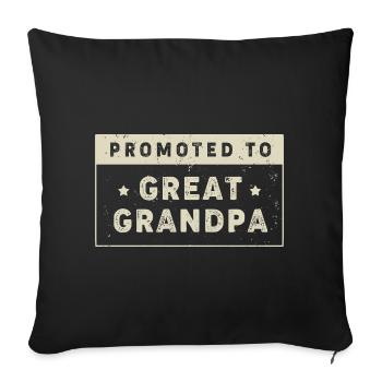 Grandpa Grandpa Grandchild Grandpa - Sofa pillowcase 17,3'' x 17,3'' (45 x 45 cm) - black - Front