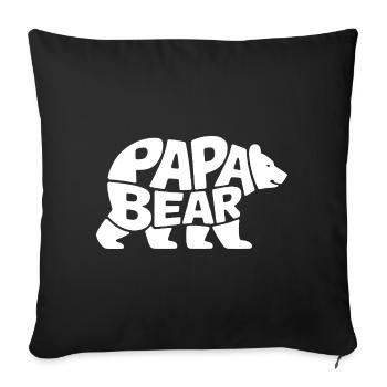 Papa Bear - Sofa pillowcase 17,3'' x 17,3'' (45 x 45 cm) - black - Front