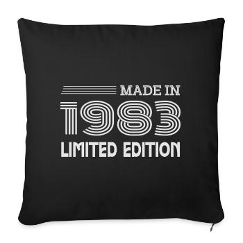 Original 1983 Vintage 1983 Retro Anniversary 1983 - Sofa pillowcase 17,3'' x 17,3'' (45 x 45 cm) - black - Front