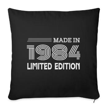 Original 1984 Vintage 1984 Retro Anniversary 1984 - Sofa pillowcase 17,3'' x 17,3'' (45 x 45 cm) - black - Front