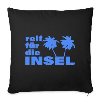 READY FOR THE ISLAND - Sofa pillowcase 17,3'' x 17,3'' (45 x 45 cm) - black - Front