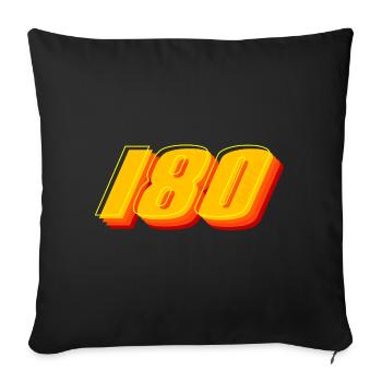 Fléchettes, fléchettes, 180 fléchettes rétro - Housse de coussin décorative 45 x 45 cm - noir - Devant