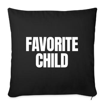Favorite child - Sofa pillowcase 17,3'' x 17,3'' (45 x 45 cm) - black - Front