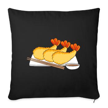 Crab, Spiny Lobster, Seafood, Shrimp - Sofa pillowcase 17,3'' x 17,3'' (45 x 45 cm) - black - Front
