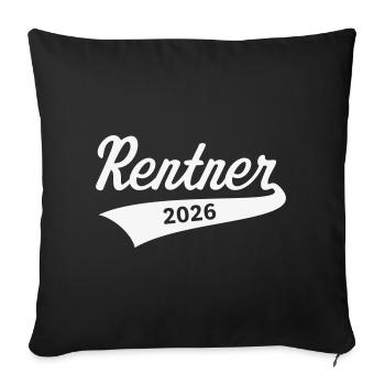 Retraités 2026 (Pension/retraite/Blanc) - Housse de coussin décorative 45 x 45 cm - noir - Devant