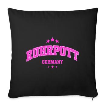 Ruhrpott Neon Look Streetwear Germany - Sofa pillowcase 17,3'' x 17,3'' (45 x 45 cm) - black - Front