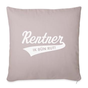 Pensioners – Ik Bün Rut! (Low German / White) - Sofa pillowcase 17,3'' x 17,3'' (45 x 45 cm) - light taupe - Front