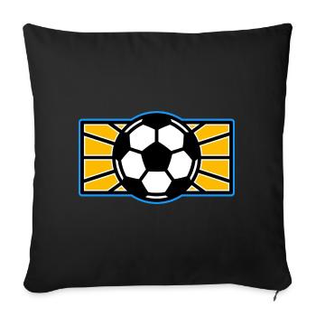 Football Pop Art Logo - Housse de coussin décorative 45 x 45 cm - noir - Devant