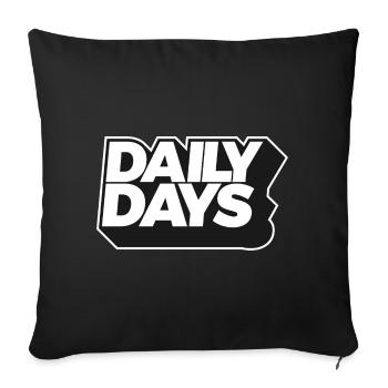 Daily Days Logo Noir Audacieux - Housse de coussin décorative 45 x 45 cm - noir - Devant
