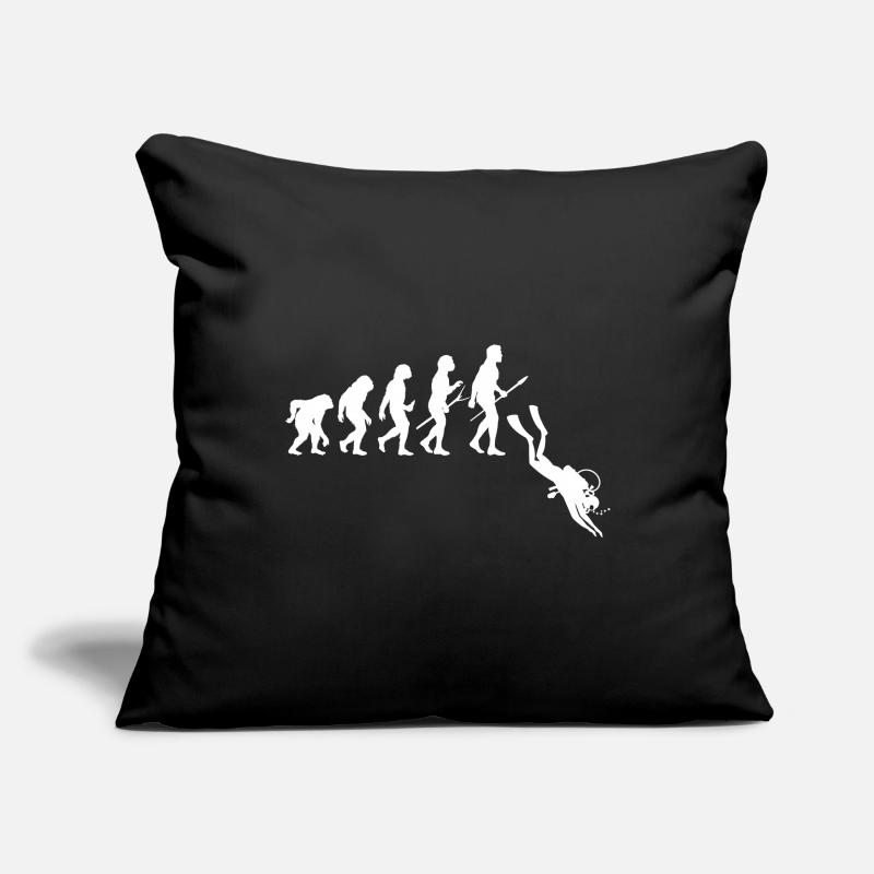 Évolution des plongeurs - Plongée Housse de coussin décorative 45 x 45 cm