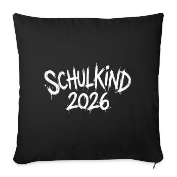 Schoolchild 2026 - Sofa pillowcase 17,3'' x 17,3'' (45 x 45 cm) - black - Front