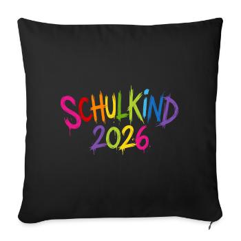 Schoolchild 2026 - Sofa pillowcase 17,3'' x 17,3'' (45 x 45 cm) - black - Front