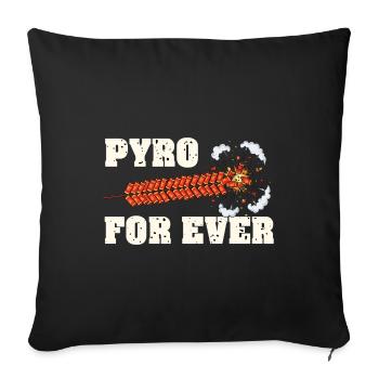 Chaîne de pétards Pyro For Ever - Housse de coussin décorative 45 x 45 cm - noir - Devant