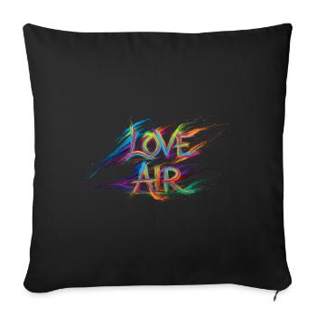Colorful Love Air Text Painting Print - Sofa pillowcase 17,3'' x 17,3'' (45 x 45 cm) - black - Front