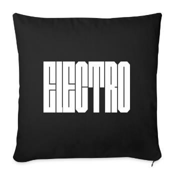 Monochrome Vertical Glyphs - Sofa pillowcase 17,3'' x 17,3'' (45 x 45 cm) - black - Front