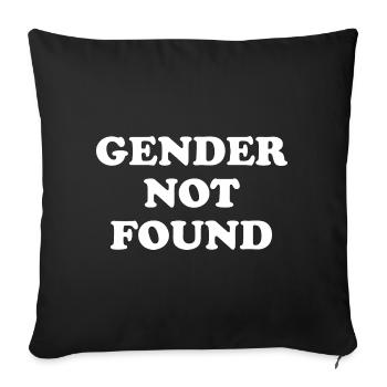 Genre non trouvé - Housse de coussin décorative 45 x 45 cm - noir - Devant