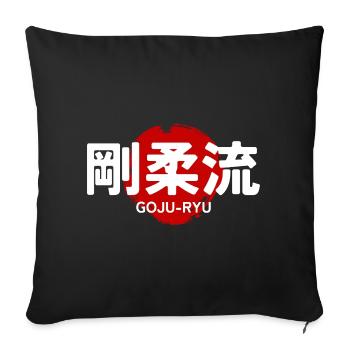Goju Ryu Karate Art Martial GYM Kanji japonais - Housse de coussin décorative 45 x 45 cm - noir - Devant