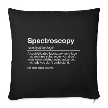 Spektroskopie FTIR UV/VIS Raman Analyse Spektrum - Sofakissenbezug 45 x 45 cm - Schwarz - Vorne