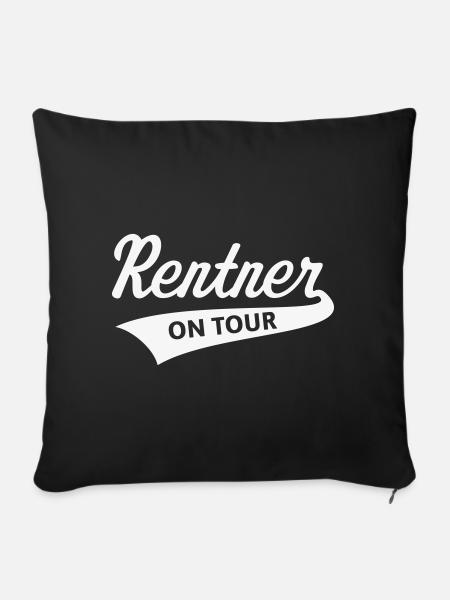 Pensionati – In Tour (Ritirati / Ritirati / Bianchi) - Copricuscino per divano, 45 x 45 cm - nero