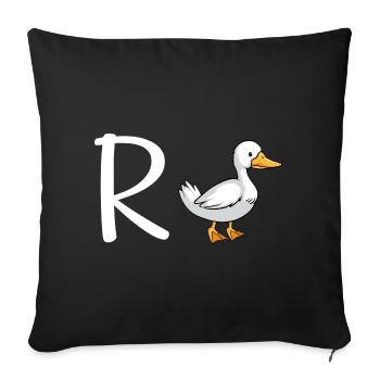 Pension - Housse de coussin décorative 45 x 45 cm - noir - Devant