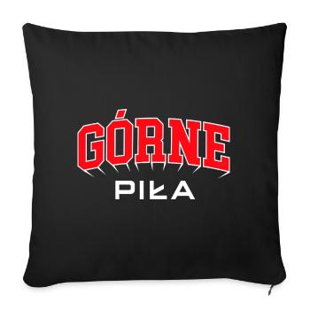 Piła Górne. Name des Bezirks im Sportstil - Sofakissenbezug 45 x 45 cm - Schwarz - Vorne