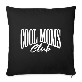 Club des mamans cool - Housse de coussin décorative 45 x 45 cm - noir - Devant