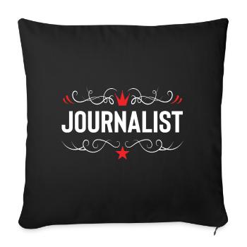 Journalist Beruf - Sofakissenbezug 45 x 45 cm - Schwarz - Vorne