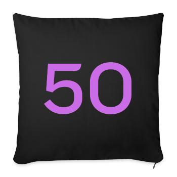 50 - Sofa pillowcase 17,3'' x 17,3'' (45 x 45 cm) - black - Front