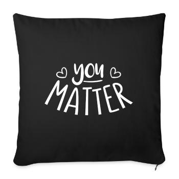 Tu comptes en disant - Housse de coussin décorative 45 x 45 cm - noir - Devant