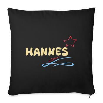 Avec Hannes - Housse de coussin décorative 45 x 45 cm - noir - Devant