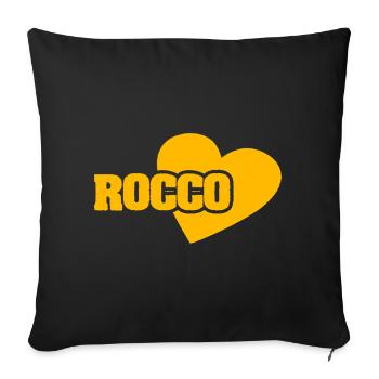 Rocco - Sofakissenbezug 45 x 45 cm - Schwarz - Vorne