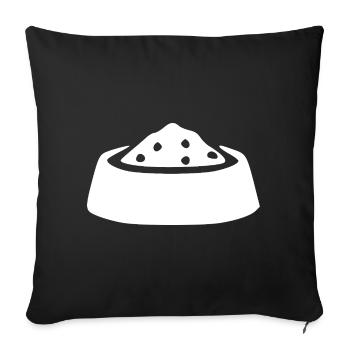 Napf Haustiere Geschenk - Sofakissenbezug 45 x 45 cm - Schwarz - Vorne