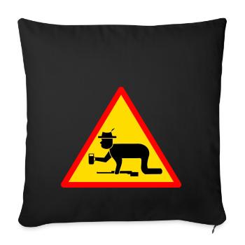 chasse de chasse jaeger chasse de chasse chasseur - Housse de coussin décorative 45 x 45 cm - noir - Devant
