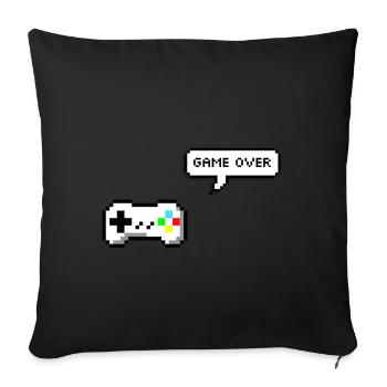 Gamer nerd pixelart - Sofa pillowcase 17,3'' x 17,3'' (45 x 45 cm) - black - Front