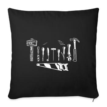 Carpenter tool - Sofa pillowcase 17,3'' x 17,3'' (45 x 45 cm) - black - Front