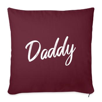 Daddy - Sofa pillowcase 17,3'' x 17,3'' (45 x 45 cm) - burgundy - Front