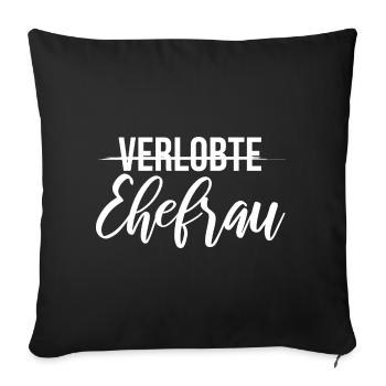 Wedding bachelorette party fiancee wife - Sofa pillowcase 17,3'' x 17,3'' (45 x 45 cm) - black - Front