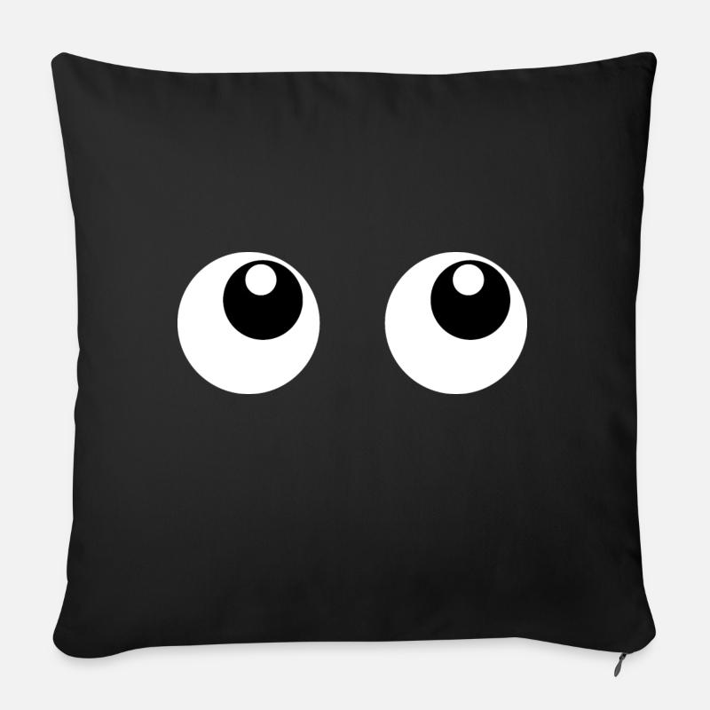 Augen eyes Auge eye - Sofakissenbezug 45 x 45 cm - Schwarz