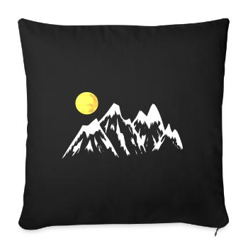 Mountain Mountains Mountains Nature Alps Peaks Alm Swiss - Sofa pillowcase 17,3'' x 17,3'' (45 x 45 cm) - black - Front