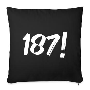 Numéros Un Huit Sept - Housse de coussin décorative 45 x 45 cm - noir - Devant