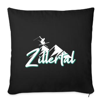 Zillertal - Sofakissenbezug 45 x 45 cm - Schwarz - Vorne