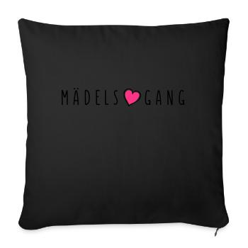 maedels herz gang - Sofakissenbezug 45 x 45 cm - Schwarz - Vorne