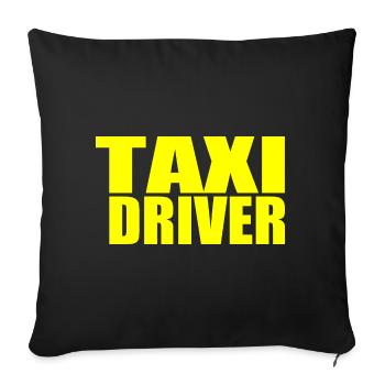 taxi driver - Sofa pillowcase 17,3'' x 17,3'' (45 x 45 cm) - black - Front