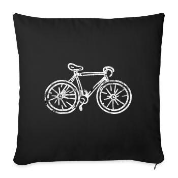 Bike - Sofa pillowcase 17,3'' x 17,3'' (45 x 45 cm) - black - Front