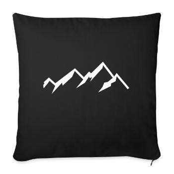 Montagnes - Housse de coussin décorative 45 x 45 cm - noir - Devant